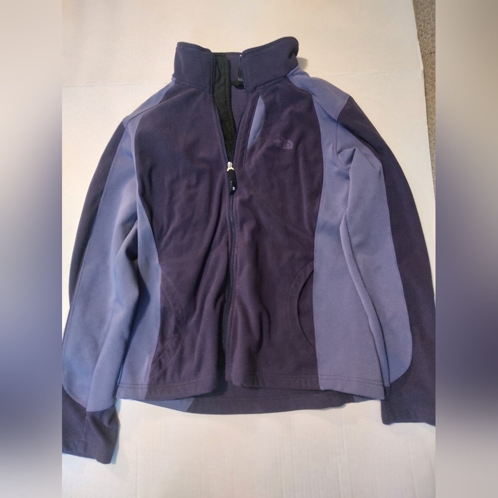 Girls north face zip up jackets sweatshirt size L